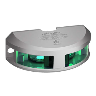 Lopolight Series 200-018 - Navigation Light - 2NM - Vertical Mount - Green - Silver Housing | 200-018G2