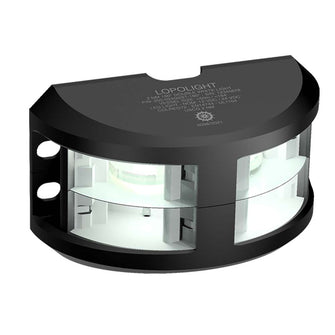 Lopolight Series 200-024 - Double Stacked Navigation Light - 2NM - Vertical Mount - White - Black Housing | 200-024G2ST-B