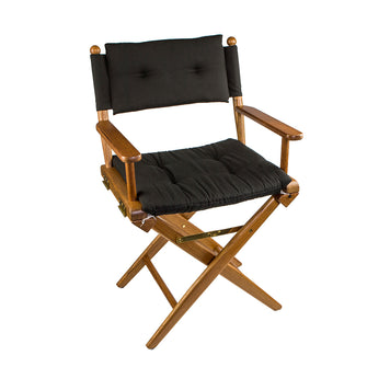 Whitecap Directors Chair w/Black Cushion - Teak | 61041