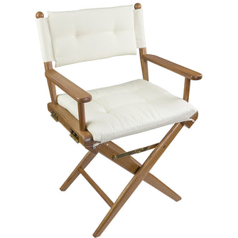 Whitecap Directors Chair w/Cream Cushion - Teak | 61043