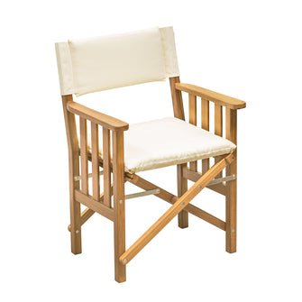 Whitecap Directors Chair II w/Cream Cushion - Teak | 61053