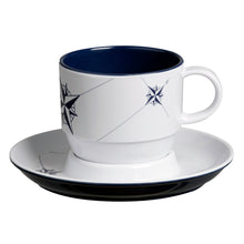 Marine Business Melamine Tea Cup & Plate Breakfast Set - NORTHWIND - Set of 6 | 15005C