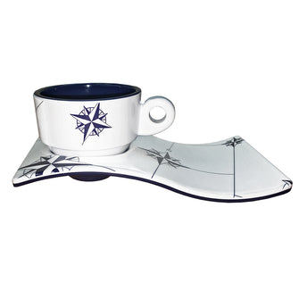 Marine Business Melamine Espresso Cup & Plate Coffee Set - NORTHWIND - Set of 6 | 15006C