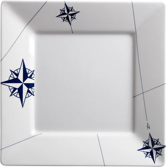 Marine Business Melamine Square, Flat Dinner Plate - NORTHWIND - 10" x 10" Set of 6 | 15021C