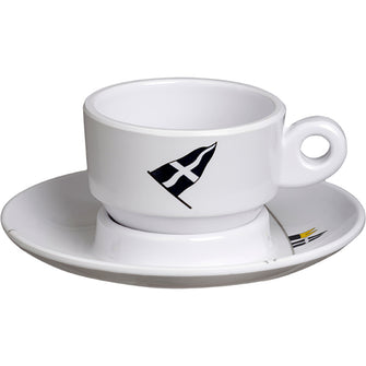 Marine Business Melamine Espresso Cup & Plate Set - REGATA - Set of 6 | 12006C