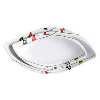 Marine Business Melamine Oval Snacks Set - REGATA - Set of 4 | 12014