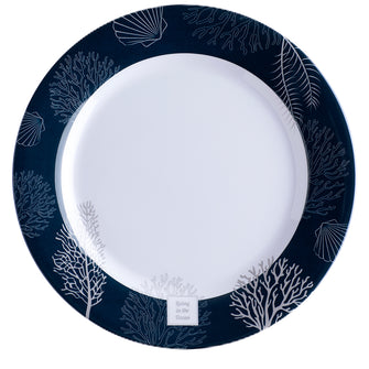 Marine Business Melamine Flat, Round Dinner Plate - LIVING - 10" Set of 6 | 18001C