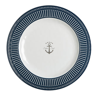 Marine Business Melamine Flat, Round Dinner Plate - SAILOR SOUL - 10" Set of 6 | 14001C