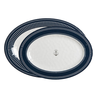 Marine Business Melamine Oval Serving Platters Set - SAILOR SOUL - Set of 2 | 14009