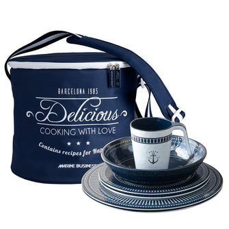 Marine Business Melamine Tableware & Basket - SAILOR SOUL - Set of 16 | 14147