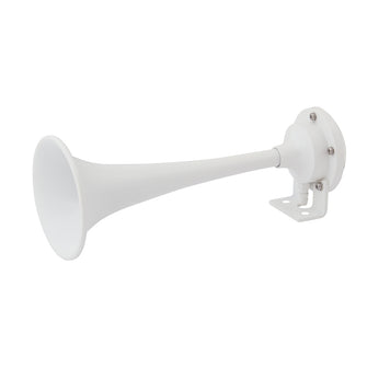 Marinco White Epoxy Coated Single Trumpet Mini Air Horn | 10104