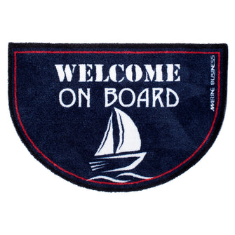 Marine Business Non-Slip WELCOME ON BOARD Half-Moon-Shaped Mat - REGATA | 41262