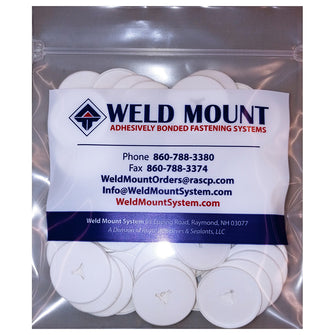 Weld Mount 3" White Round Poly Insulation Washer - 50-Pack | 102450