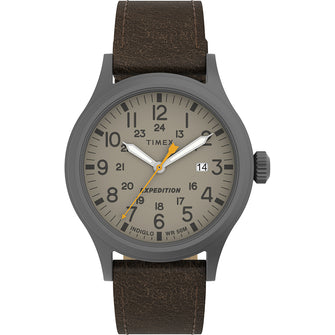 Timex Expedition&reg; Scout&trade; - Khaki Dial - Brown Leather Strap | TW4B23100JV