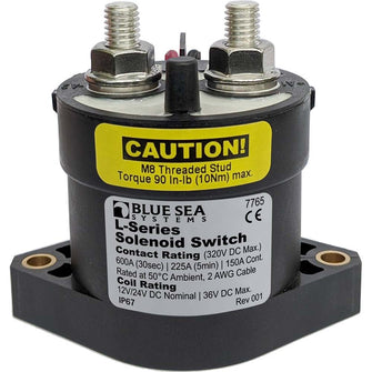 Blue Sea 7765 L-Series Solenoid Switch - 50A - 12/24V DC | 7765