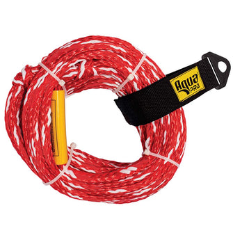 Aqua Leisure 2-Person Tow Rope - 2,375lbs Tensile - Non-Floating - Red | APA20450
