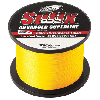 Sufix 832&reg; Advanced Superline&reg; Braid - 6lb - Hi-Vis Yellow - 1200 yds | 660-306Y