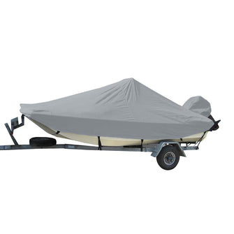 Carver Sun-DURA&reg; Styled-to-Fit Boat Cover f/16.5 Bay Style Center Console Fishing Boats - Grey | 71016S-11