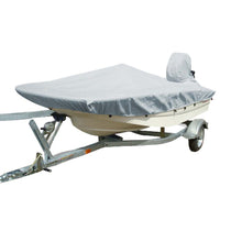 Carver Sun-DURA&reg; Styled-to-Fit Boat Cover f/13.5 Whaler Style Boats with Side Rails Only - Grey | 71513S-11