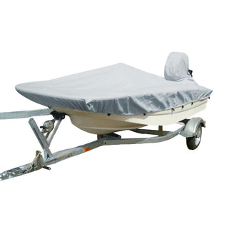 Carver Sun-DURA&reg; Styled-to-Fit Boat Cover f/15.5 Whaler Style Boats with Side Rails Only - Grey | 71515S-11