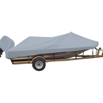 Carver Sun-DURA&reg; Styled-to-Fit Boat Cover f/16.5 Wide Style Bass Boats - Grey | 77216S-11