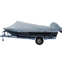 Carver Poly-Flex II Styled-to-Fit Boat Cover f/16.5 Aluminum Boats w/High Forward Mounted Windshield - Grey | 79016F-10