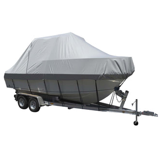 Carver Sun-DURA&reg; Specialty Boat Cover f/19.5 Walk Around Cuddy & Center Console Boats - Grey | 90019S-11