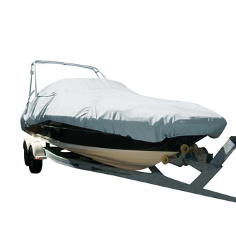 Carver Sun-DURA&reg; Specialty Boat Cover f/22.5 Sterndrive Deck Boats w/Tower - Grey | 96122S-11