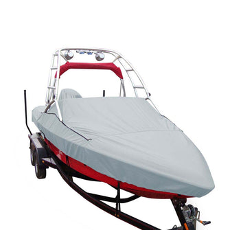 Carver Sun-DURA&reg; Specialty Boat Cover f/20.5 V-Hull Runabouts w/Tower - Grey | 97020S-11