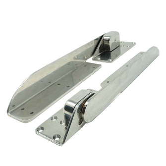 TACO Command Ratchet Hinges 18-1/2" Polished 316 Stainless Steel - Pair | H25-0023