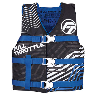 Full Throttle Youth Nylon Life Jacket - Blue/Black | 112200-500-002-22