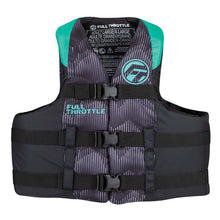 Full Throttle Adult Nylon Life Jacket - S/M - Aqua/Black | 112200-505-030-22