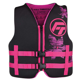 Full Throttle Youth Rapid-Dry Life Jacket - Pink/Black | 142100-105-002-22