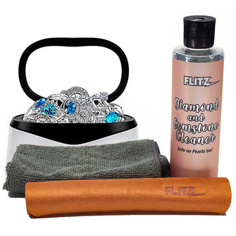 Flitz Ultrasonic Cleaner Kit - 8oz. Jewelry & Gemstone Cleaner REFILL Bottle | JC91502