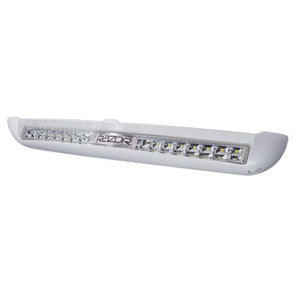 Lumitec Razor Light Bar - Flood - White Housing w/Inverted Logo Flush Mount | 101590