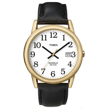 Timex Easy Reader 35mm Watch - Black Leather Strap/Gold Tone Case | T2H291