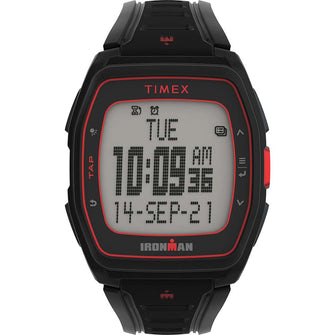 Timex IRONMAN&reg; T300 Silicone Strap Watch - Black/Red | TW5M47500