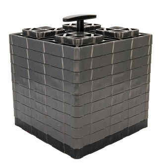 Camco FasTen Leveling Blocks XL w/T-Handle - 2x2 - Grey *10-Pack | 44527