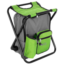 Camco Camping Stool Backpack Cooler - Green | 51909