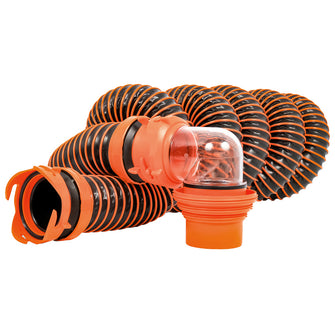 Camco RhinoEXTREME 15 Sewer Hose Kit w/Swivel Fitting 4 In 1 Elbow Caps | 39861