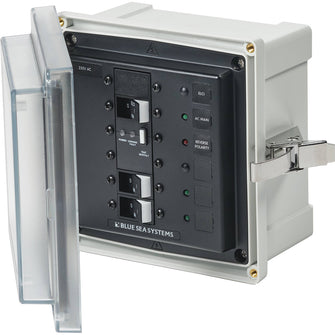 Blue Sea 3122 - SMS Panel Enclosure w/ELCI (16A) & 2 Branch (8A) - 230V AC | 3122