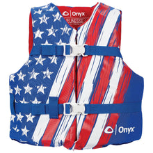 Onyx Nylon General Purpose Life Jacket - Youth 50-90lbs - Stars & Stripes | 103000-999-002-20