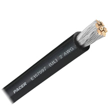 Pacer Black 2 AWG Battery Cable - Sold By The Foot | WUL2BK-FT