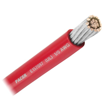 Pacer Red 1/0 AWG Battery Cable - Sold By The Foot | WUL1/0RD-FT