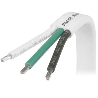 Pacer 16/3 AWG Triplex Cable - Black/Green/White - 100 | W16/3-100