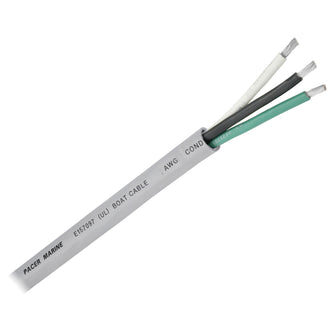 Pacer 16/3 AWG Round Cable - Black/Green/White - 250 | WR16/3G-250