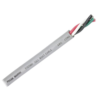 Pacer 16/4 AWG Round Cable - Black/Green/White/Red - 100 | WR16/4G-100