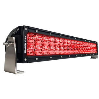 Black Oak Curved Double Row Combo Red Predator Hunting 20" Light Bar - Black | 20CR-D3OS