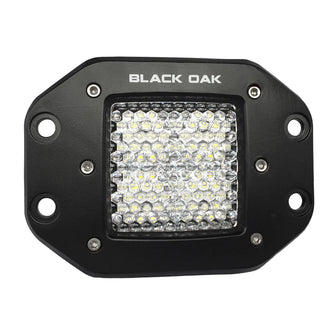 Black Oak Pro Series 2" Flush Mounted Diffused Light - Black | 2D-FPOD10CR