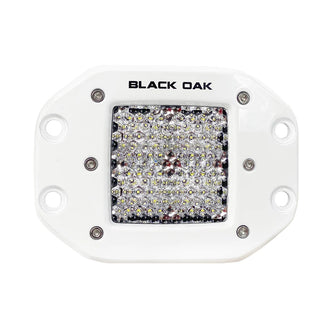 Black Oak Pro Series 2" Flush Mounted Diffused Light - White | 2DM-FPOD10CR